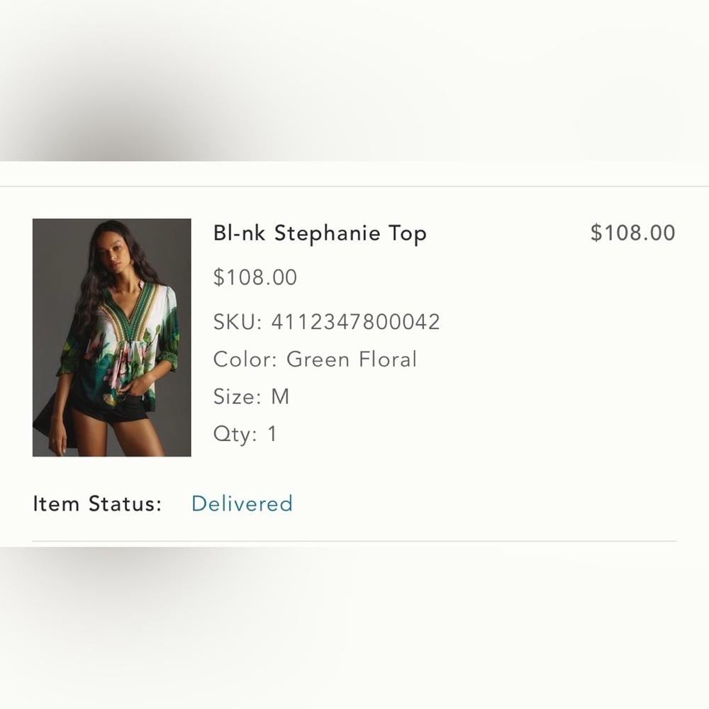 Bl-nk London top from Anthropologie. - Picture 3 of 3